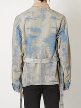 MOLE JACQUARD DENIM BLOUSON - TAAKK