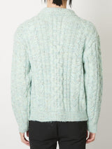 MULTICOLOR CABLE KNIT CARDIGAN - TAAKK