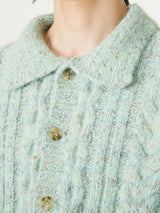 MULTICOLOR CABLE KNIT CARDIGAN - TAAKK