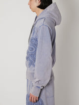 SCULPTURAL EMBROIDERY JERSEY ZIP HOODIE - TAAKK