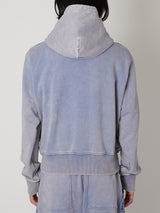 SCULPTURAL EMBROIDERY JERSEY ZIP HOODIE - TAAKK