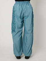 SCULPTURAL EMBROIDERY TRACK PANTS - TAAKK