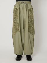 SCULPTURAL EMBROIDERY TRACK PANTS - TAAKK