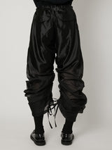 SHEER GRADATION PARACHUTE PANTS - TAAKK