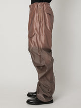 SHEER GRADATION PARACHUTE PANTS - TAAKK