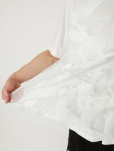 TRANSPARENT FLOWER T LAYERED T-SHIRTS - TAAKK