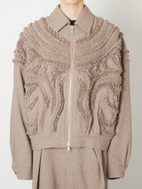 WOOL ZIP BLOUSON - TAAKK